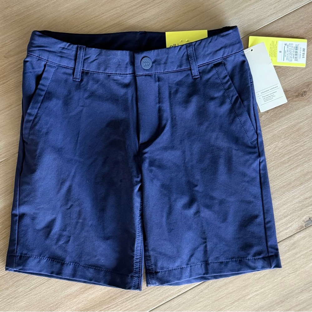 Boys Navy Blue Golf Shorts